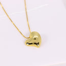 Colar Pingente de Coração Assimétrico