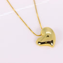 Colar Pingente de Coração Assimétrico