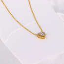 Colar Choker de Coração Cravejado