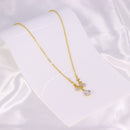 Colar com  Pingentes de Gotas em Zircônia Cristal