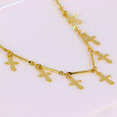 Colar Pingente de Cruz Dourada