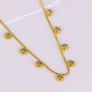 Colar com Pingentes Cravejados em Zircônia