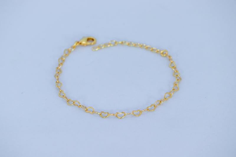 Pulseira elos de coração