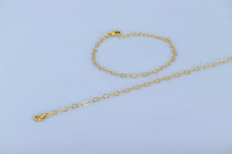 Pulseira elos de coração