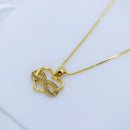 Colar de coração com infinito cravejado