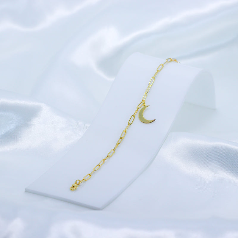 Pulseira pingente de lua