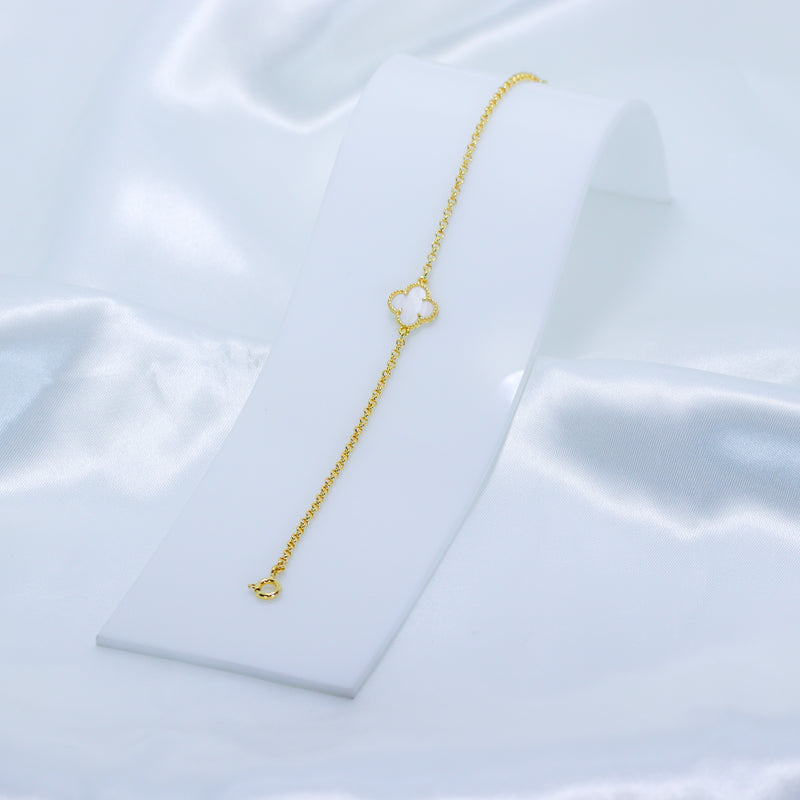 Pulseira de Trevo Branco