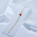 Pulseira trevo vermelho