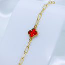 Pulseira trevo vermelho