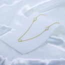 Kit Colar + Brinco Trevo Branco Argolinha