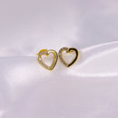 Brinco de Coração Cravejado