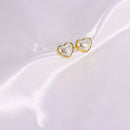 Brinco Pérola em Formato de Coração