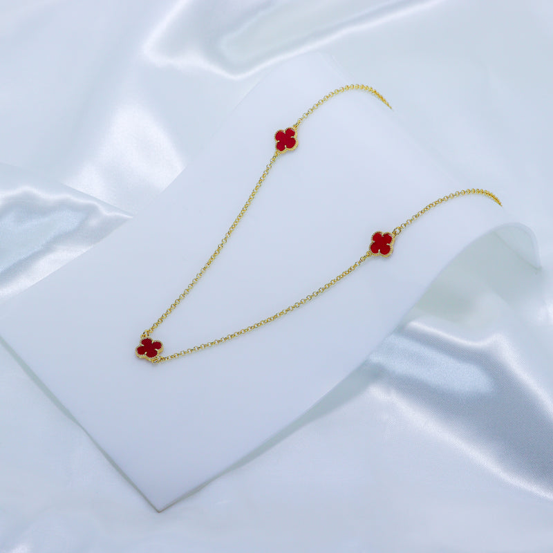 Colar de Trevo Vermelho