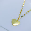 Colar Pingente de coração liso