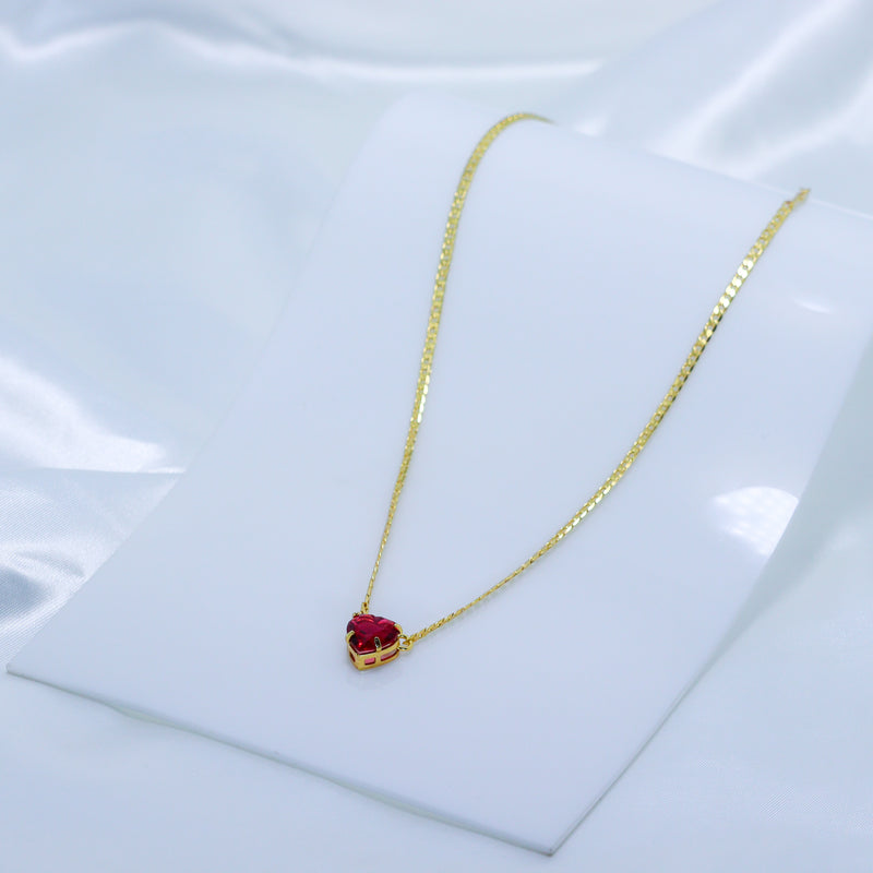 Colar Coração Vermelho