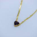 Colar Coração Roxo