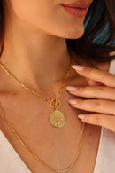 Kit Colar Malha Fina Longo + Gargantilha Canutilho de Medalha