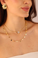 Colar Choker de Coração Cravejado