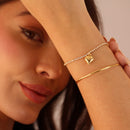 Bracelete Minimalista com Pontas Arredondadas