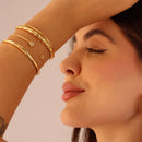 Bracelete dourado liso