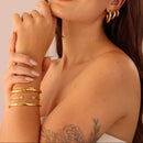 Bracelete dourado liso
