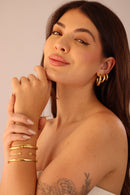 Bracelete dourado liso