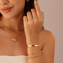 Bracelete Slim com Pontas Cravejadas