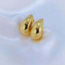 Brinco de gota dourado