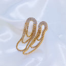 Brinco de Franja Cravejado