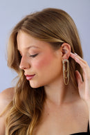 Brinco de Franja Cravejado