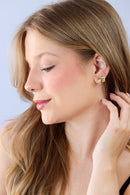 Brinco de argola Cruz estampada