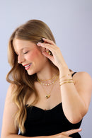 Bracelete com Nó Dourado e liso