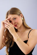 Bracelete com Nó Dourado e liso