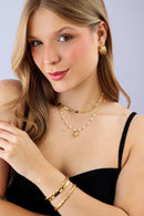 Kit Gargantilha Pérola e Coração + Brinco Pérola em Formato de Coração