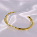 Bracelete dourado liso