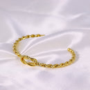 Bracelete com Nó Dourado