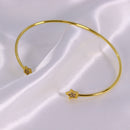 Kit Bracelete Minimalista com Ponta Cravejada + Colar com Pingentes de Gotas em Zircônia Cristal