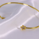 Kit Bracelete Minimalista com Ponta Cravejada + Colar com Pingentes de Gotas em Zircônia Cristal