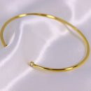 Bracelete Slim com Pontas Cravejadas