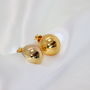 KIT Colar Orgânico de Coração + Brinco Esfera Liso